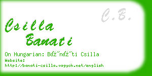 csilla banati business card